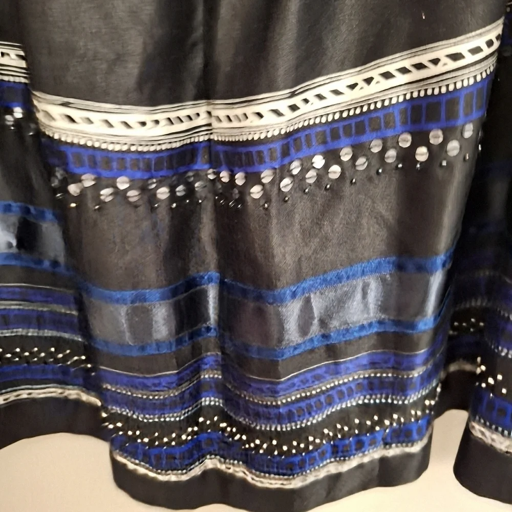 Alfani Elegant Silk Blend Sequin Accented Skirt